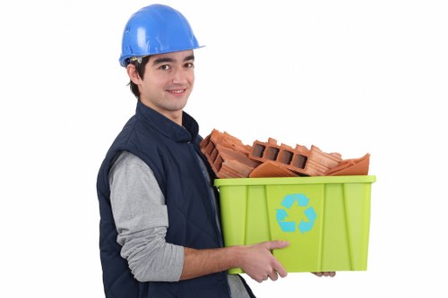 Various furniture items being cleared from a home